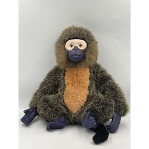 K&M International Inc Vintage Stuffed Animal Plush Monkey 2000 Vinyl Face RARE